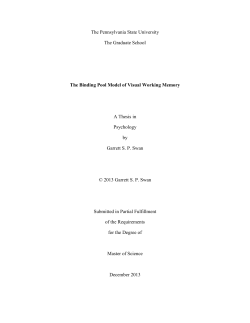 The Binding Pool Model of Visual Working Memory
