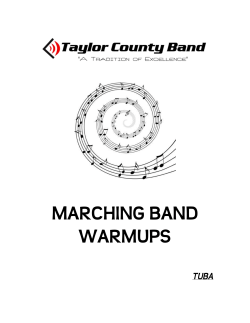 marching band warmups - Taylor County Schools