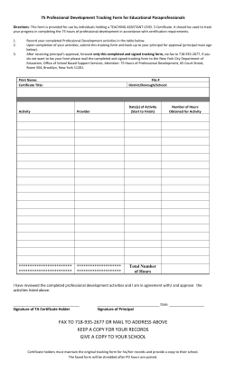 75 Professional Development Tracking Form for Educational