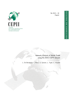 Network Analysis of World Trade using the BACI