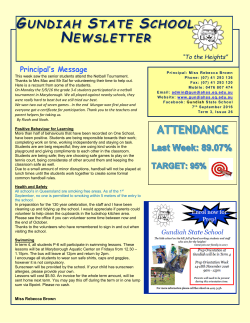 Newsletter Term 3 Week 9