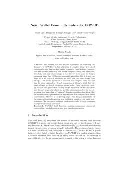 New Parallel Domain Extenders for UOWHF