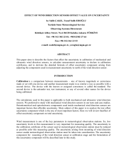 EFFECT OF WIND DIRECTION SENSOR OFFSET VALUE