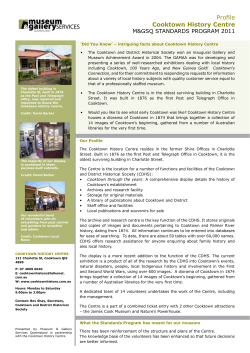 Profile 2011 - Museums and Galleries Queensland