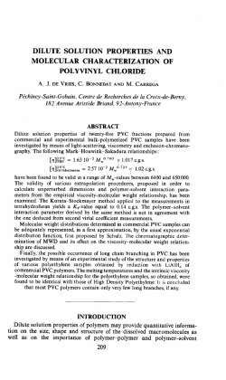 dilute solution properties and molecular characterization of