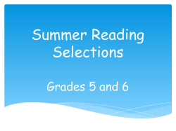 Summer Reading Selections