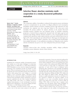 Selective flower abortion maintains moth cooperation in