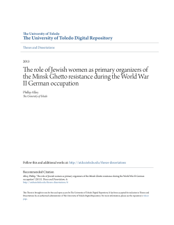 The role of Jewish women as primary organizers of the Minsk Ghetto