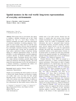 Spatial memory in the real world: long-term