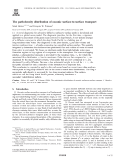 The path-density distribution of oceanic surface-to
