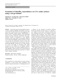 Formation of Mg(OH)2 nanowhiskers on LTA zeolite