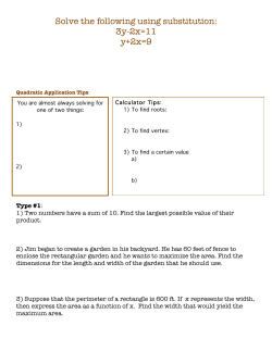 Solve the following using substitution: 3y