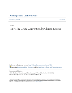 1787: The Grand Convention, by Clinton Rossiter
