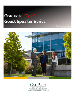 Graduate &ldquo;Tax&rdquo; Guest Speaker Series