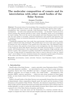 The molecular composition of comets and its interrelation