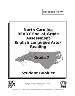 ELA/Reading Grade 7 - North Carolina Public Schools
