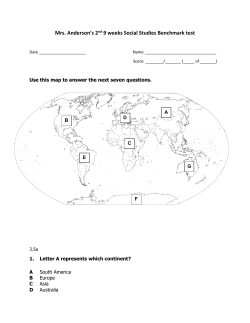 Mrs. Anderson`s 2nd 9 weeks Social Studies Benchmark test