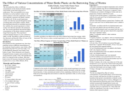 The Effect of Various Concentrations of Water Bottle Plastic on the
