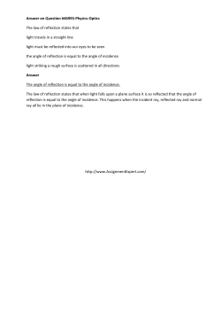 Answer on Question #46993-Physics-Optics The law of reflection