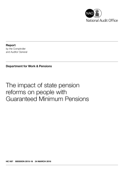 The impact of state pension reforms on people with Guaranteed