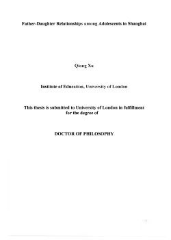 Father-Daughter Relationships among Adolescents in