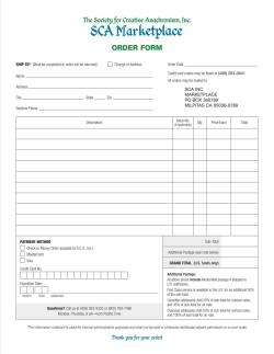 Marketplace order form