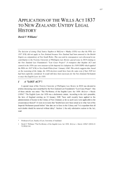 application of the wills act 1837 to new zealand: untidy legal history