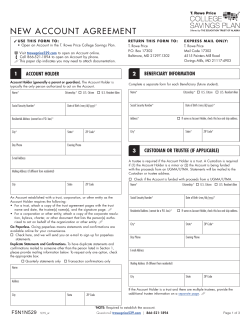 new account agreement