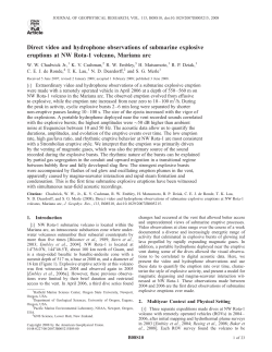 Direct video and hydrophone observations of submarine explosive