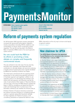Quarter 4 - Australian Payments Clearing Association
