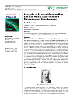 Analysis of Internal Combustion Engines Using Laser Induced