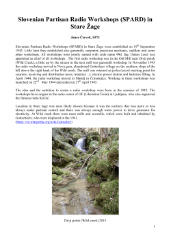 Slovenian Partisan Radio Workshops (SPARD) in