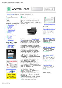 123Macmini.com - News - Equinux Releases MediaCentral 2.5