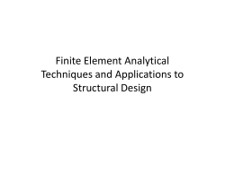 Finite Element Analytical Techniques