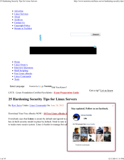 25 Hardening Security Tips for Linux
