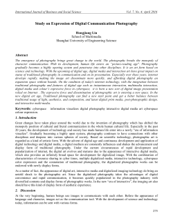 Study on Expression of Digital Communication Photography