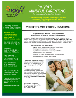 Insight`s MINDFUL PARENTING - Insight Learning and Wellness