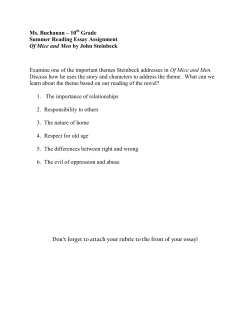 Ms. Buchanan &ndash; 10 Grade Summer Reading Essay Assignment Of