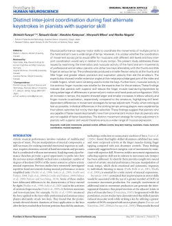 Distinct inter-joint coordination during fast alternate
