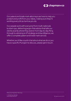 Our patent and trade mark attorneys are here to help you protect and