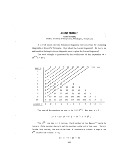 Lucas Triangle - The Fibonacci Quarterly