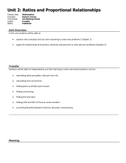 Unit 1: Ratios and Proportional Relationships