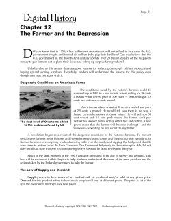 Chapter 12 The Farmer and the Depression