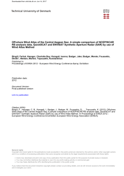 Off-shore Wind Atlas of the Central Aegean Sea: A