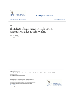 The Effects of Freewriting on High School Students` Attitudes Toward
