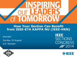 How Your Section Can Benefit from IEEE-ETA KAPPA NU (IEEE-HKN)