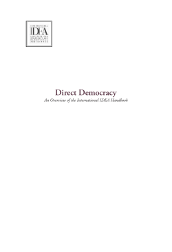 Direct Democracy - International IDEA