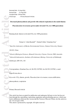 Decreased photosynthesis and growth with reduced respiration in
