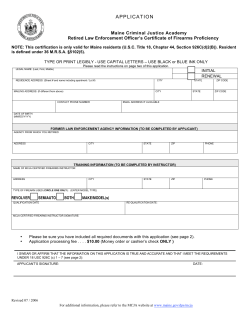 HR 218 Firearms Application Form