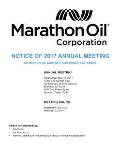 2017 Proxy Statement - Marathon Oil Corporation